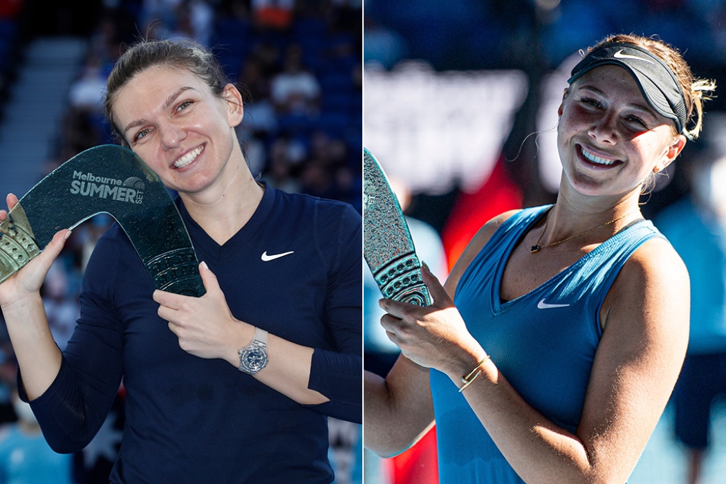 Simona Halep and Amanda Anisimova won titles at the Melbourne Summer Set