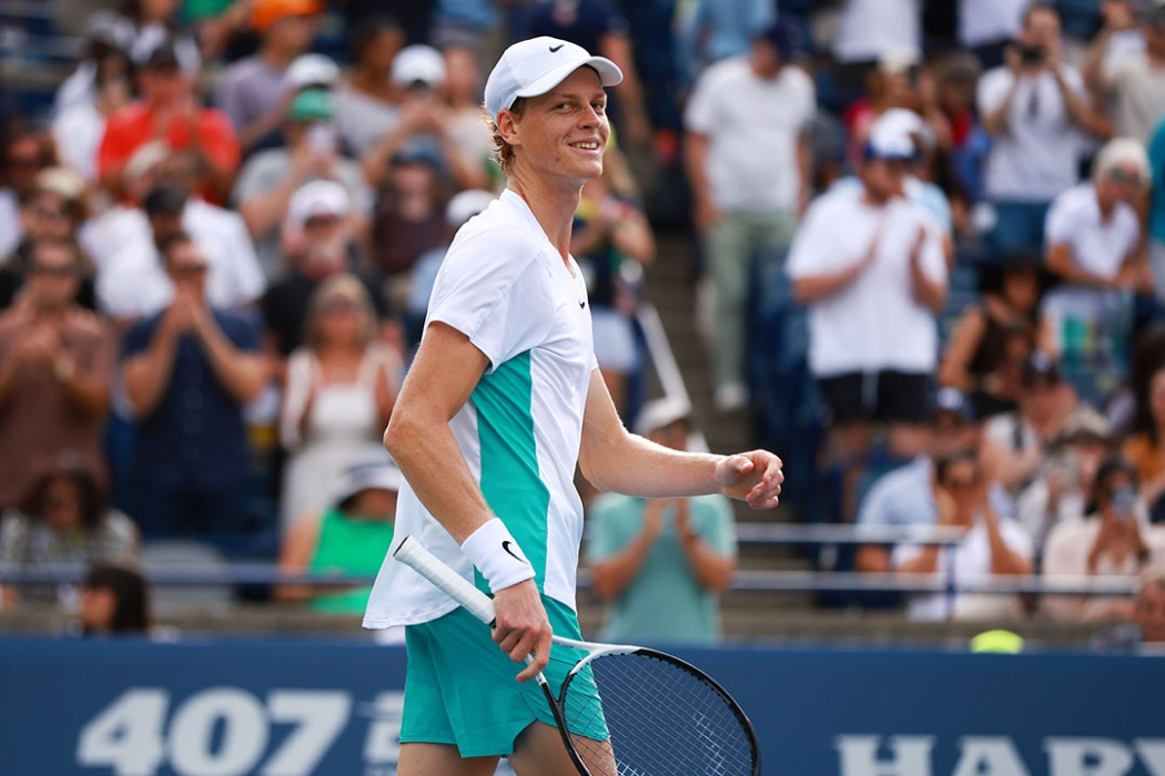 Jannik Sinner celebrates his ATP Masters 1000 title in Toronto