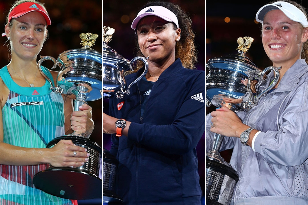 Angelique Kerber, Naomi Osaka and Caroline Wozniacki