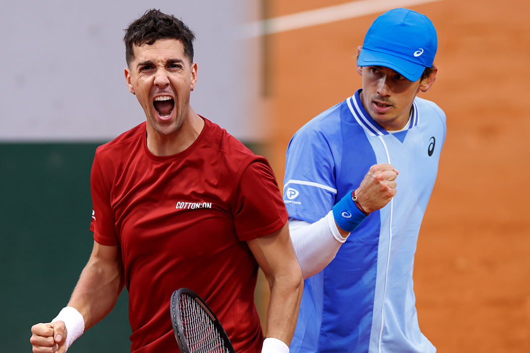 Alex de Minaur and Thanasi Kokkinakis are into the third round at Roland Garros