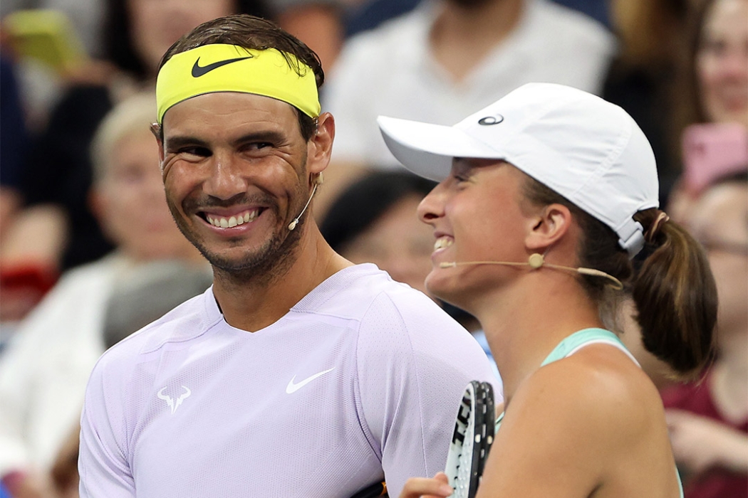 Rafael Nadal and Iga Swiatek