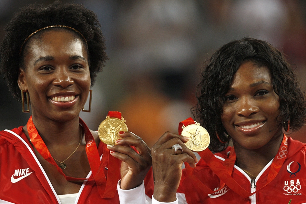 Venus and Serena Williams won women's doubles gold at the Beijing 2008 Olympics