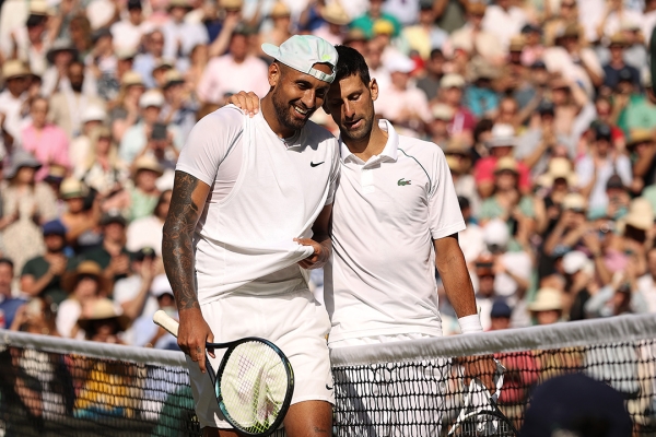 Novak Djokovic and Nick Kyrgios